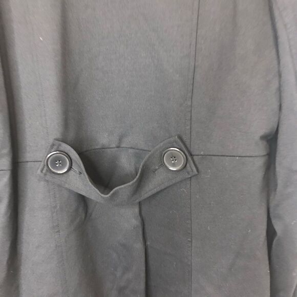INC International Concepts black trench button front coat, size XL - Picture 7 of 16